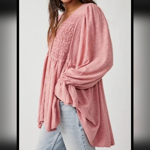 Free People Don't Call Me Baby Tunic Dress Revolve Medium Oversized Boho Western - Picture 4 of 11